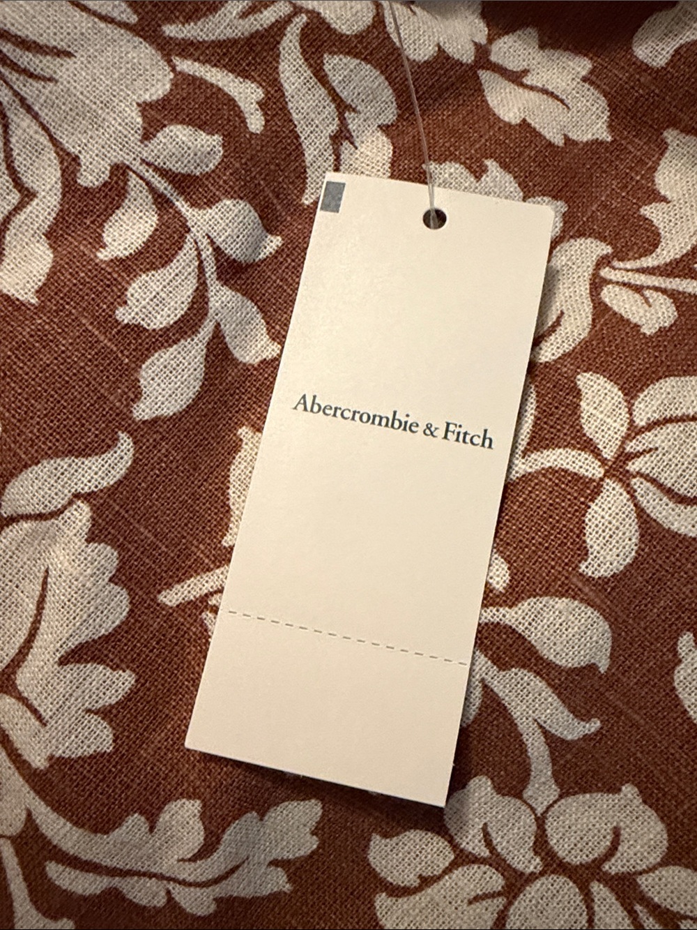 Abercrombie & Fitch Julia Brown and Cream Floral Maxi Dress - Picture 6 of 6